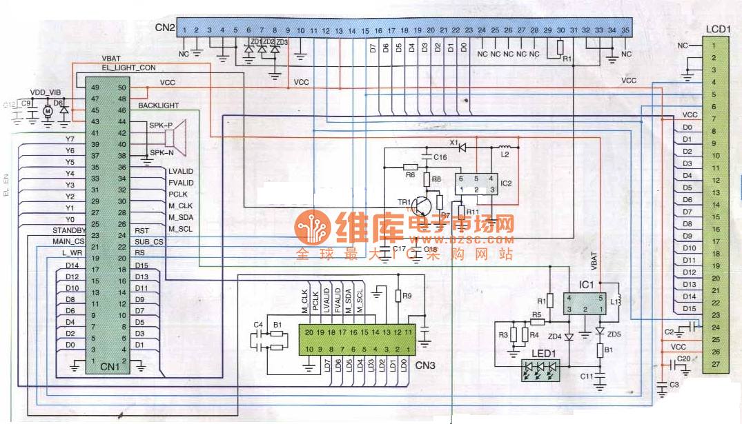 三星E700型手机排线电路原理图  第1张