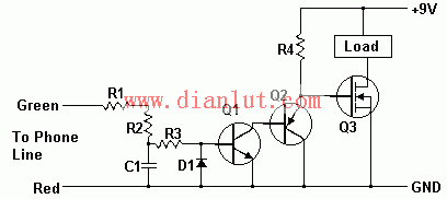 电话线检测电路原理图  第1张