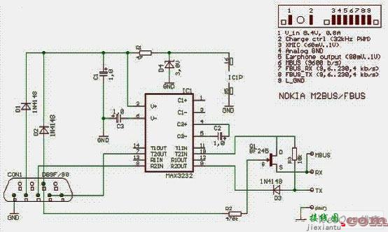 诺基亚手机通用数据线电路  第1张