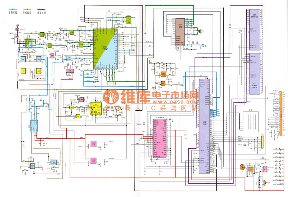 西门子3508i型手机整机机电路原理图  第1张