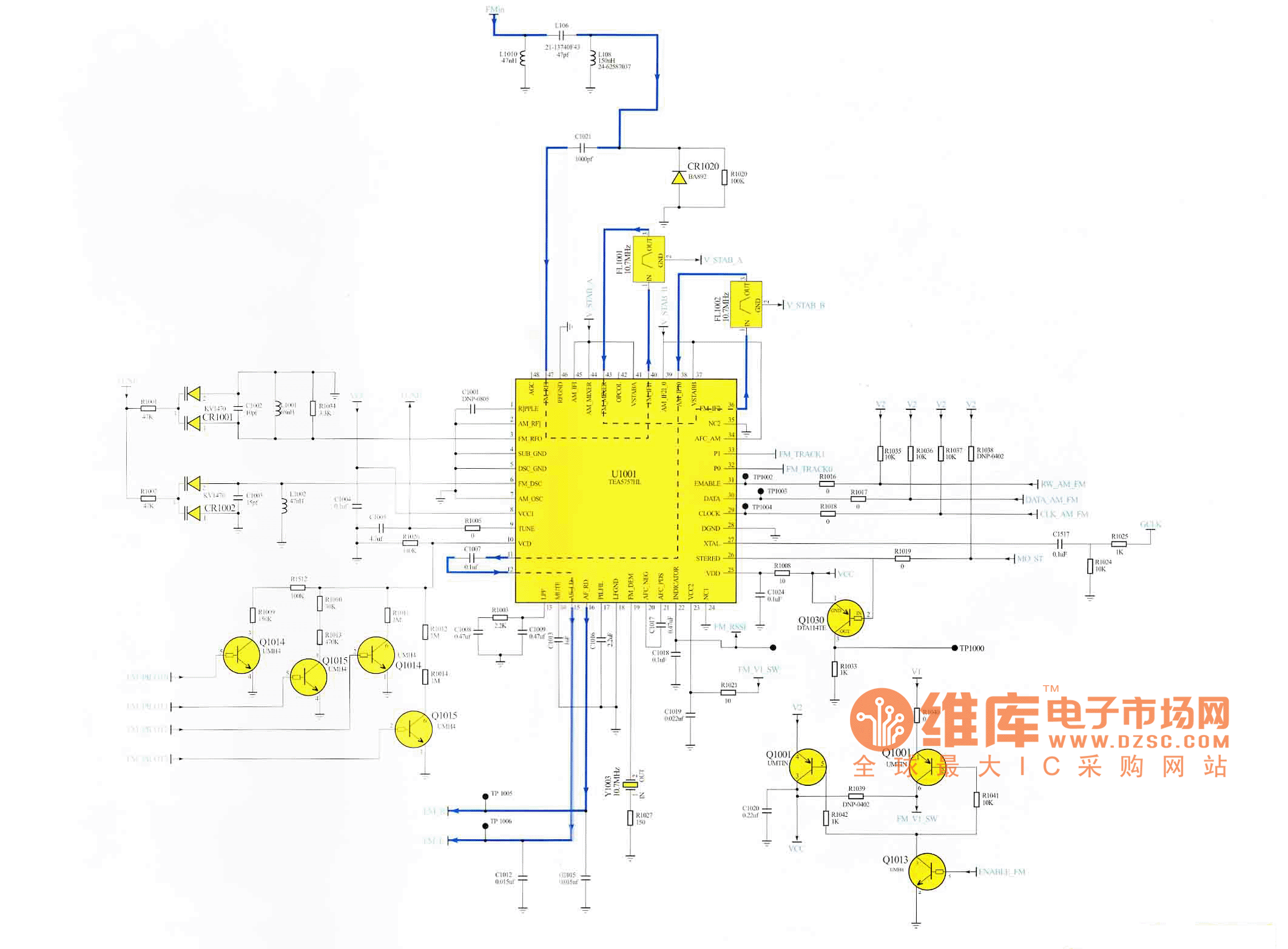 摩托罗拉V2288型手机射频电路方框图  第2张