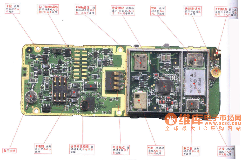 中兴ZTE289手机维修电路图  第1张