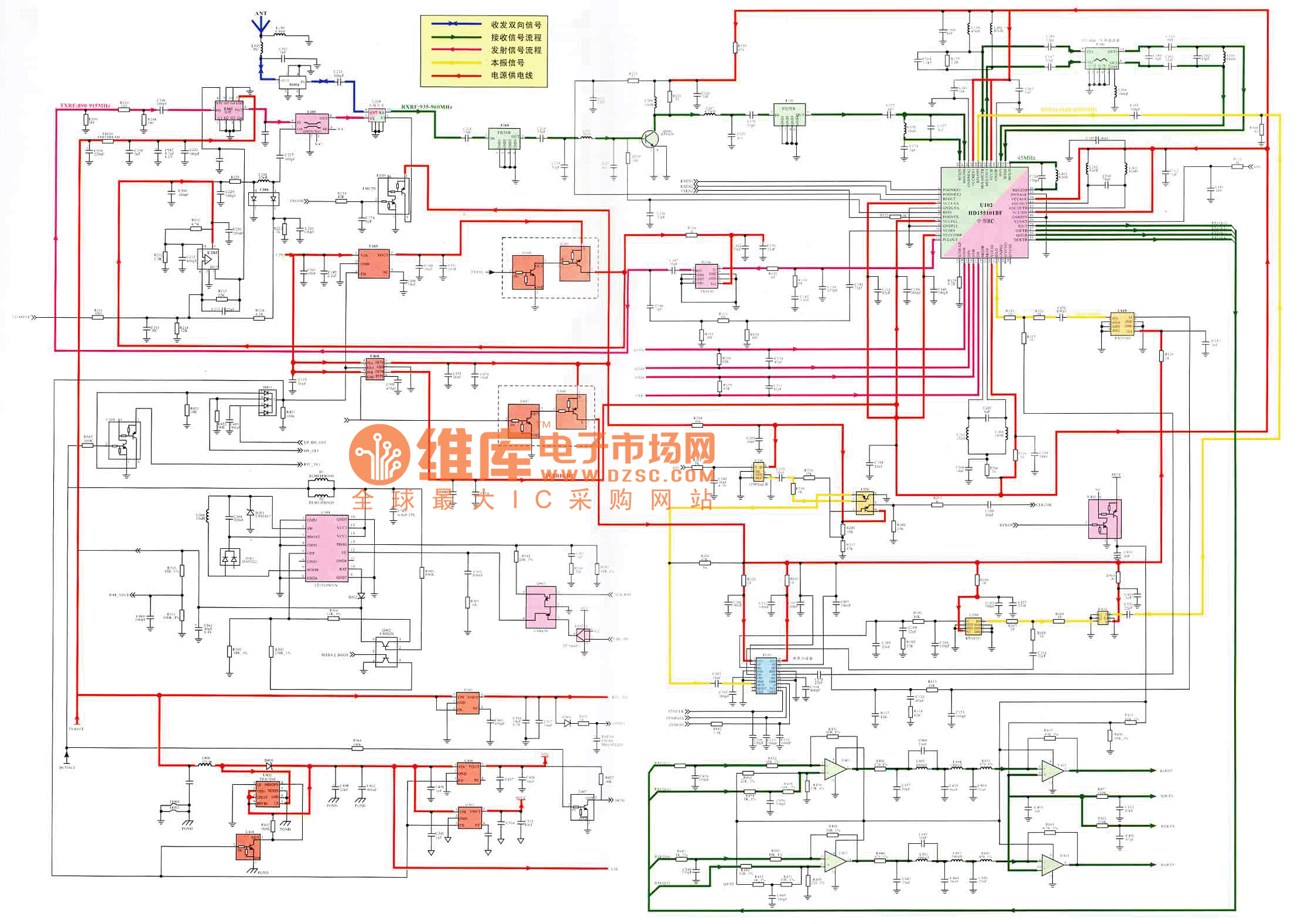 三星SGH-800型手机射频电路原理图  第1张