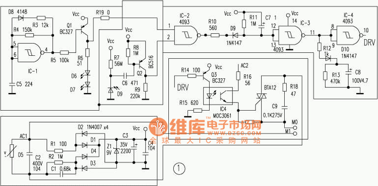 剖析科维家用干手机电路图  第1张