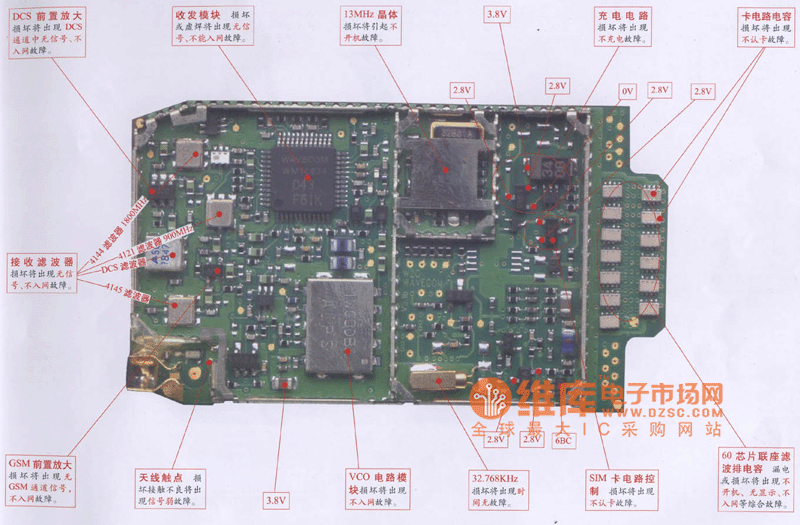 TCL999D手机维修电路图  第2张