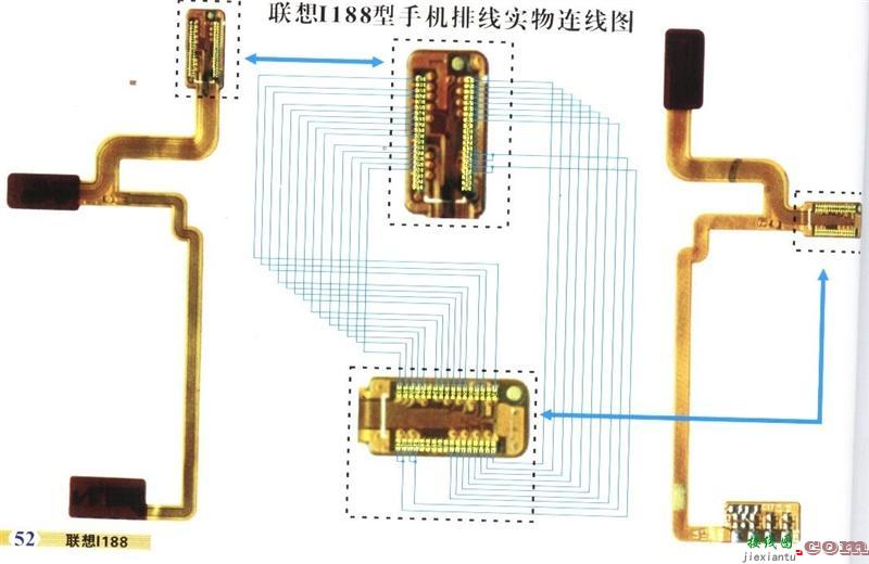 联想i188型手机排线实物连接图  第1张