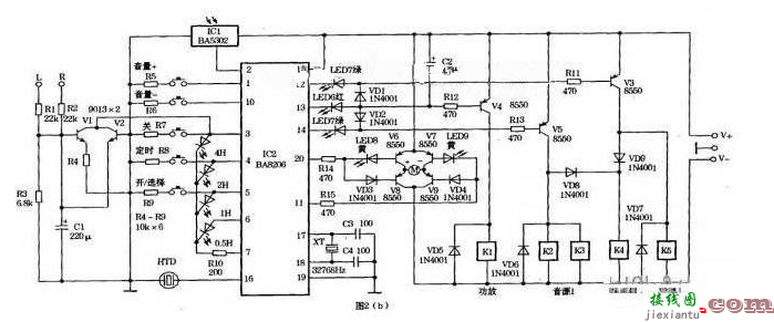 用BA5104/BA8206设计音响红外遥控电路  第3张