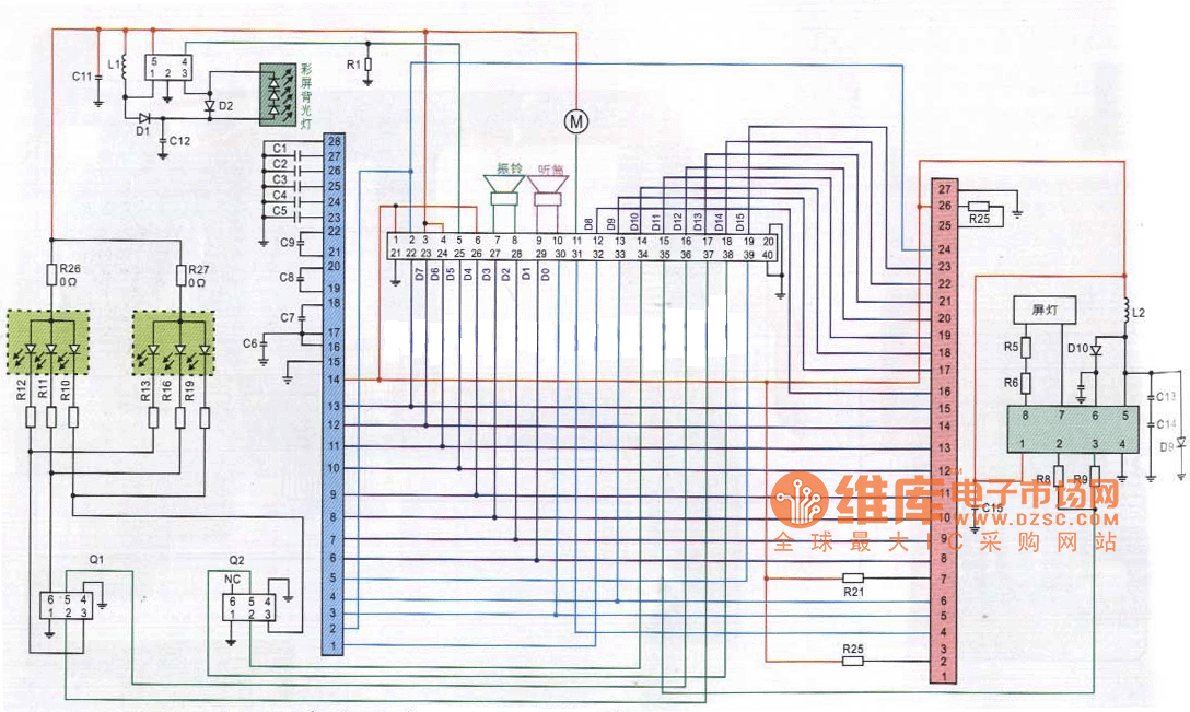 康佳R878型手机排线电路原理图  第1张