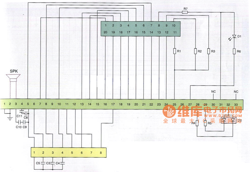 京瓷KZ820型手机排线电路原理图  第1张