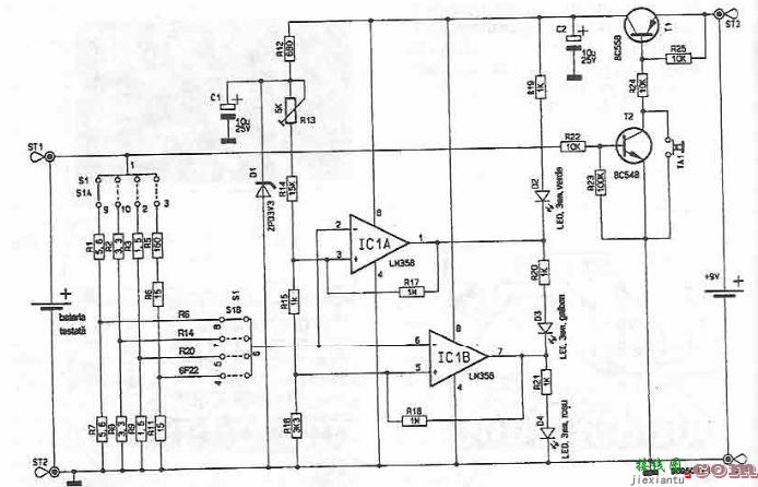 电池状态测试仪电路  第1张