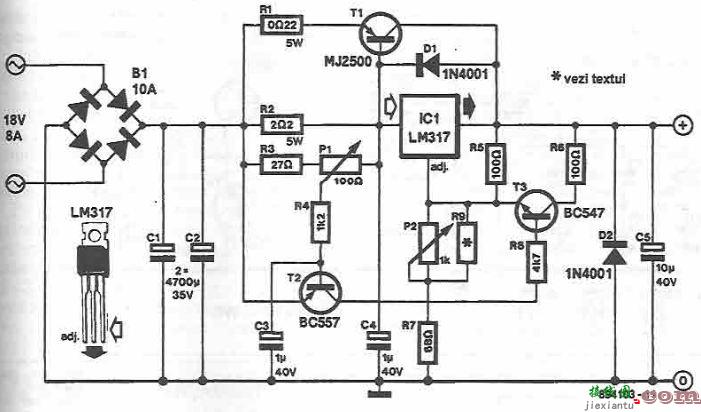 使用 LM317 稳压器控制直流电机  第1张