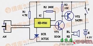 实用的家电防盗报警器电路图  第1张