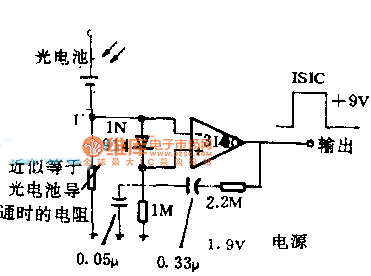 光线变化检测电路图  第1张