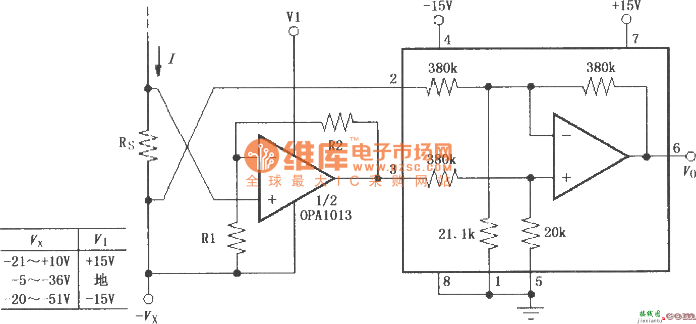 由OPA1013和INA117构成输入缓冲器的电流检测电路  第1张