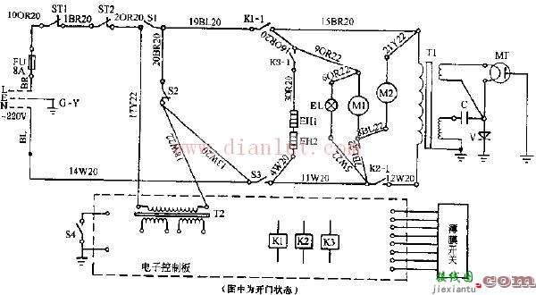 富士宝WG-8511电脑式烧烤型微波炉电路原理图  第1张