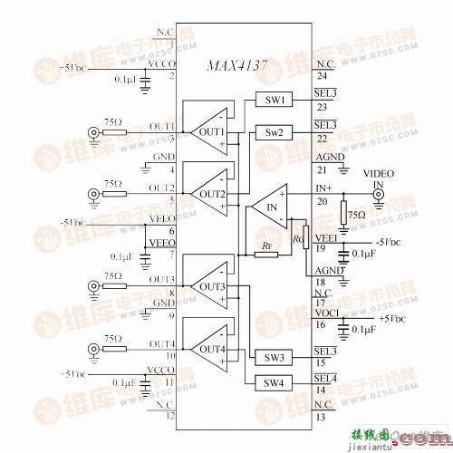 MAX4137的内部结构图  第1张