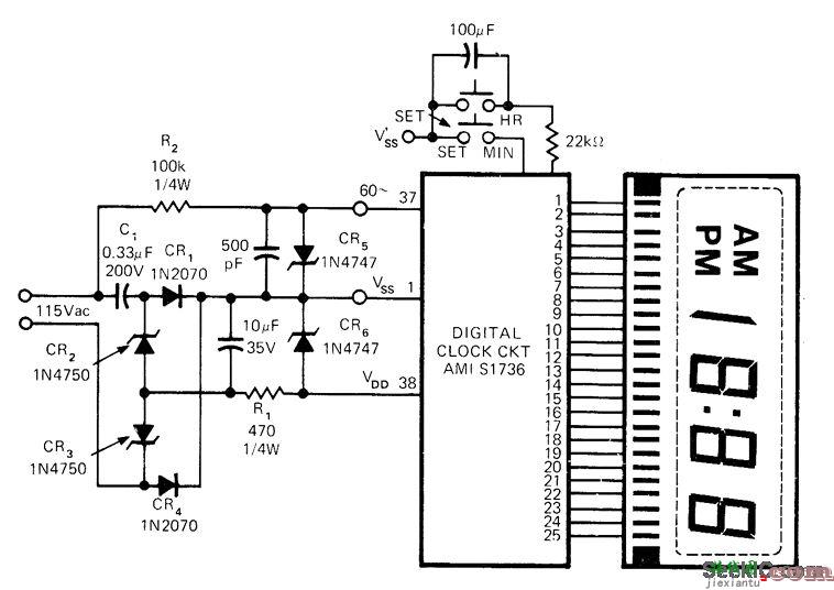 12小时或24小时时钟电路  第1张