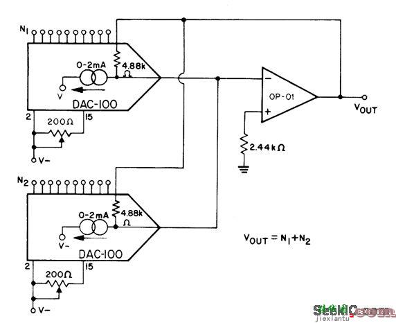 模拟数字编号求和电路  第1张