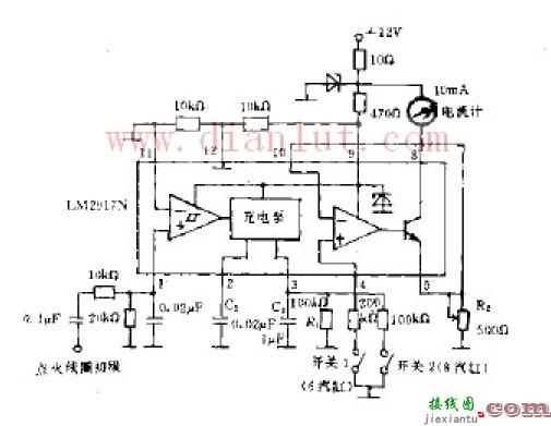 充电泵转换器构成的转速电路原理图  第1张