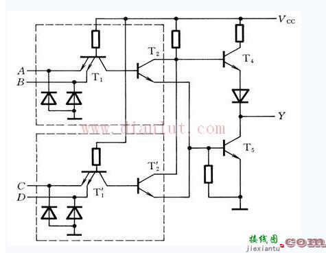 TTL与或非门电子电路  第1张