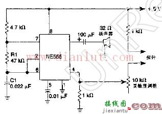 发声式连续性测试仪电路  第1张