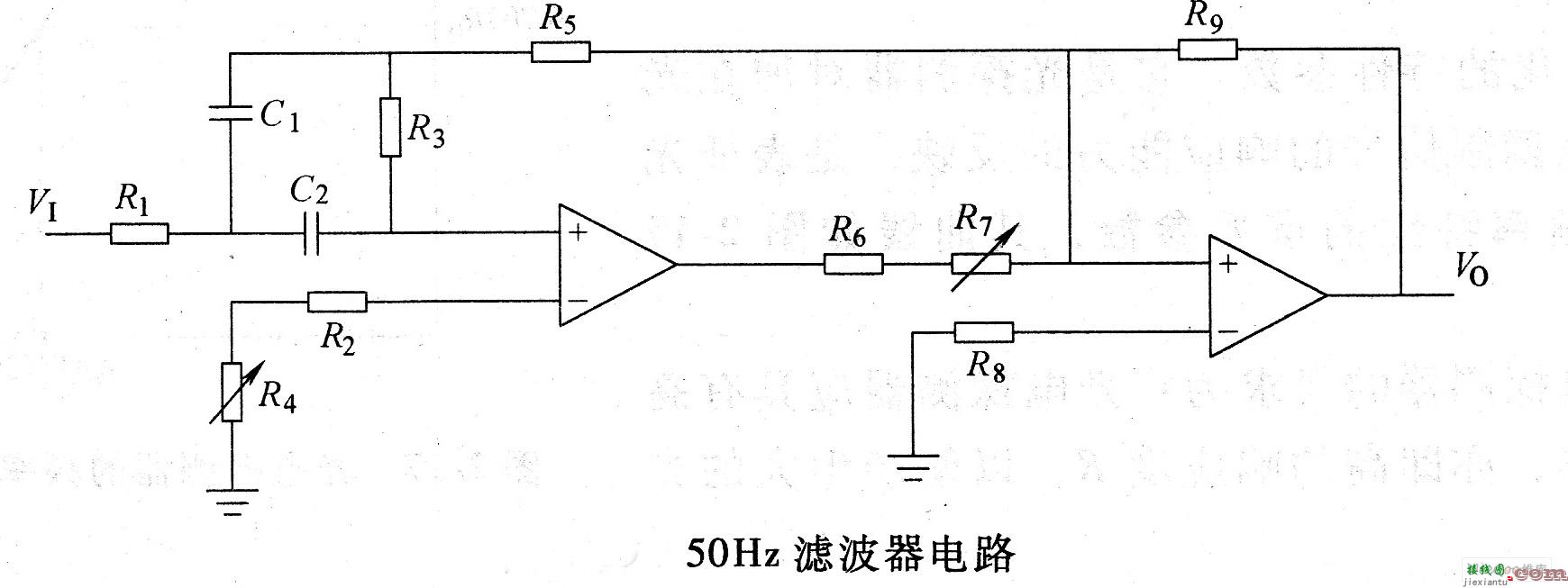 50Hz滤波器电路  第1张