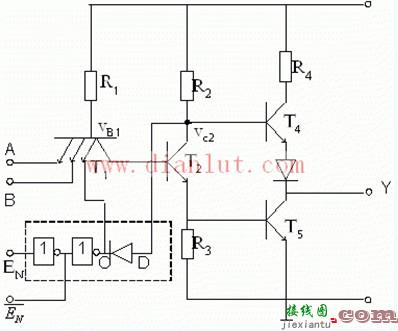 三态门输出门电路原理图  第1张