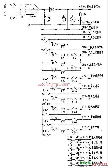 调频发射机控制电路故障检修装置的电路设计  第1张