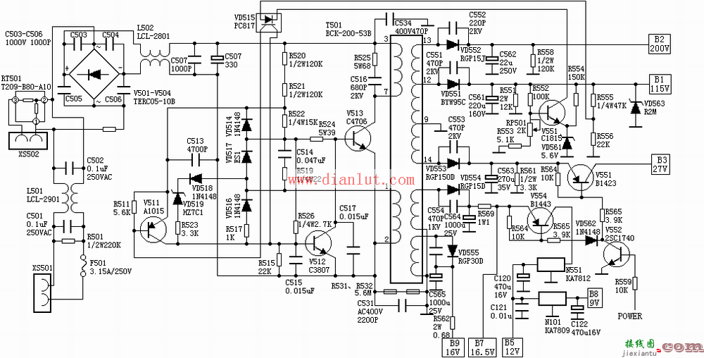 彩电A3机芯电源电路的基本介绍  第1张