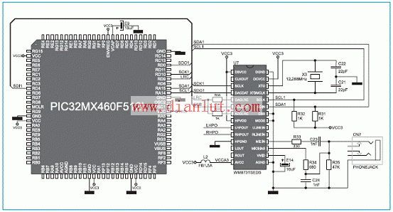 介绍PIC32MX4系列微控制器多媒体开发电路  第15张