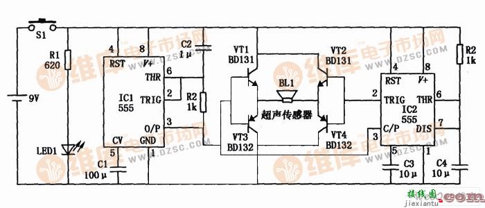 猫狗驱赶器电路图  第1张