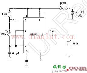 门上电子蜂鸣器电路图  第1张