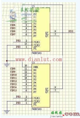 依据74HC165的级联电路图  第1张