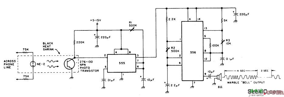 电子电话铃电路  第1张