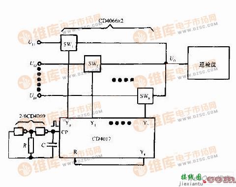 多信号巡回检测传输电路图  第1张