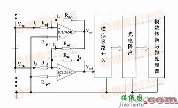 采用硬件直接相减法测量单体电压的电路图  第1张