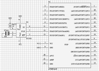 基于ATMEGA48与DS1302组成的定时控制系统  第1张