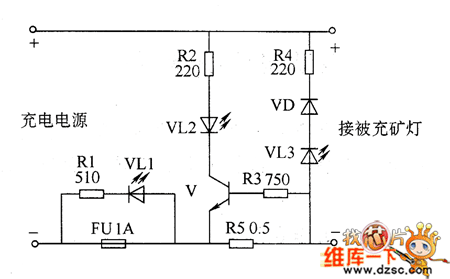 矿用充电指示器的电路图  第1张