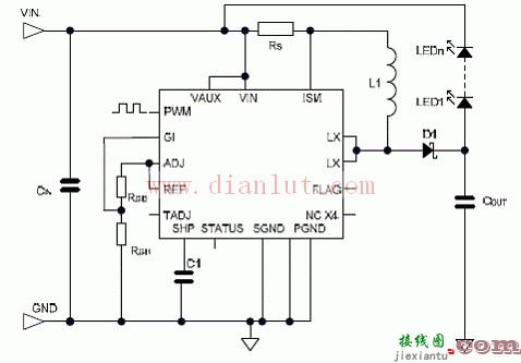 ZXLD1374应用电路原理图  第1张