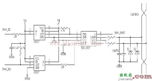 TJA1050T设计的CAN总线通信硬件电路原理图解  第1张