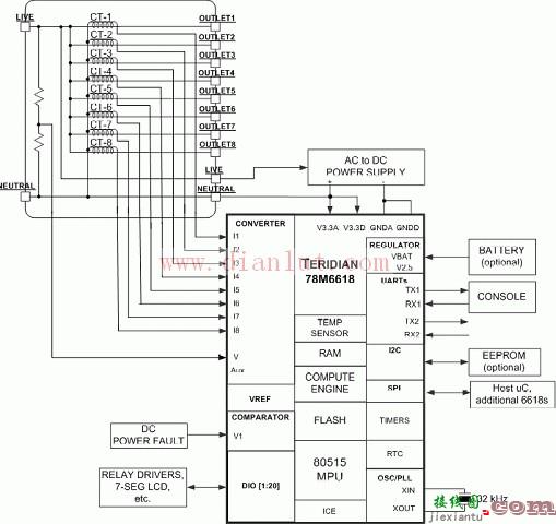 78M6618应用原理图  第1张