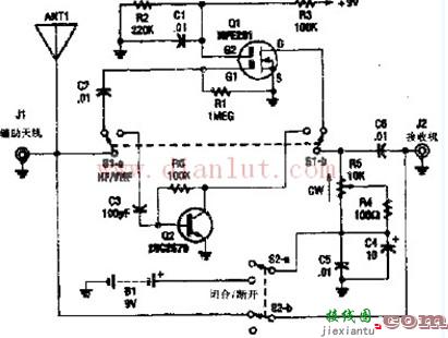 可转换的HF VHF有源天线电路设计  第1张