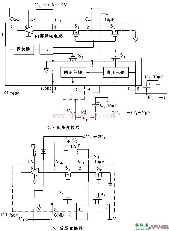 基于ICL7660芯片设计其应用实例电路  第1张