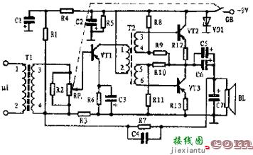 小功率音频信号放大器工作原理电路图  第1张