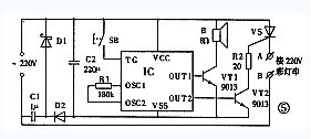 声光电子门铃电路  第1张