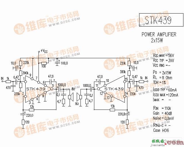 STK429 音响IC电路图  第1张