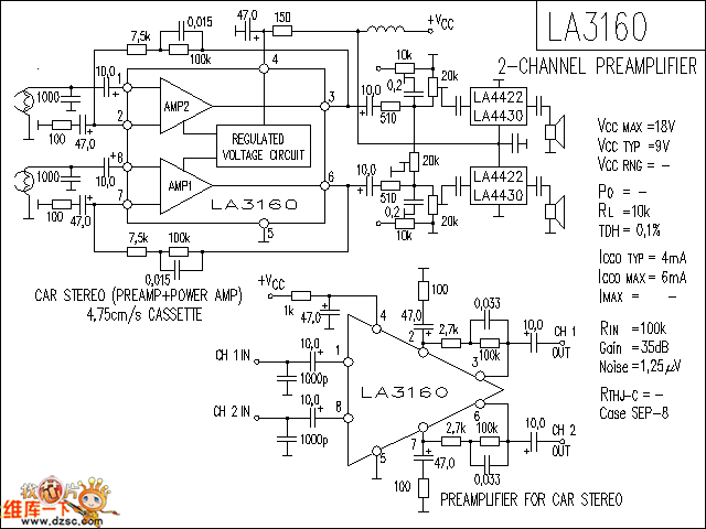 LA3160 音响IC电路图  第1张