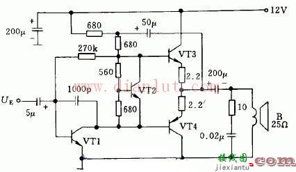 带25欧喇叭保护电路原理图  第1张