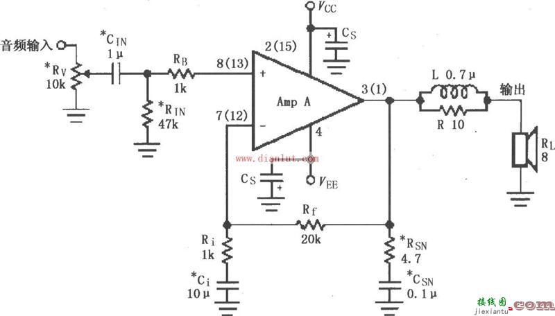 LM4765音频功率放大电路原理图  第1张