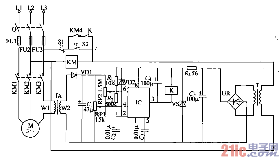 三相电动机保护电路  第1张